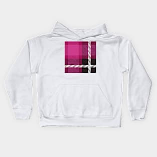 Magenta Plaid Kids Hoodie